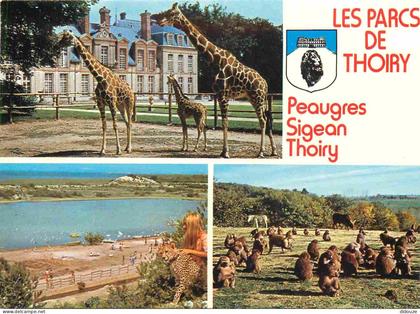 Carte Postale - 78 - Thoiry - Les parcs de Thoiry - Multivues - Girafes - Singes - Zoo - CPM - Voir Scans Recto-Verso -