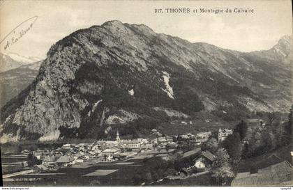 CPA Thones Et Montagne Du Calvaire