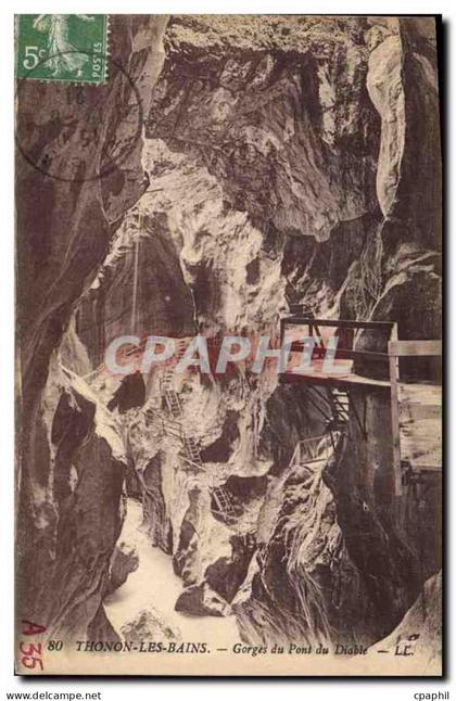 CPA Thonon les Bains Gorges du Pont du Diable