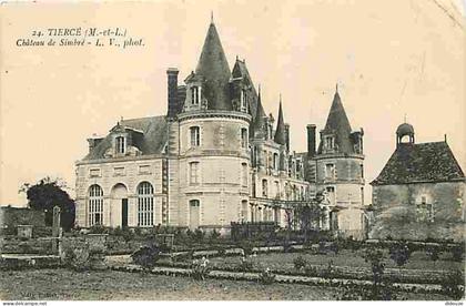 Carte Postale Ancienne - 49 - Tiercé - Château de Simbré - Etat pli visible - Oblitération ronde de 1913 - CPA - Voir Sc