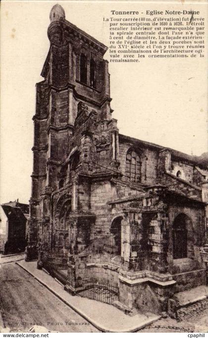 Tonnerre CPA Eglise Notre Dame