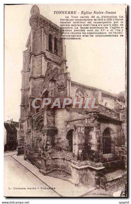 Tonnerre - Eglise Notre Dame - CPA