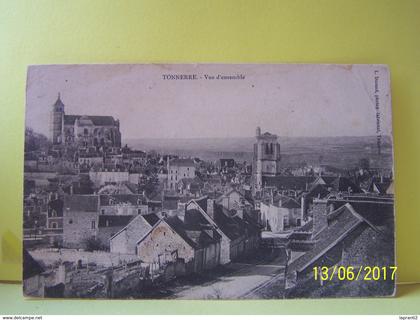 TONNERRE (YONNE) VUE D'ENSEMBLE.