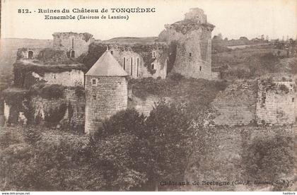 TONQUEDEC : RUINES DU CHATEAU - ENSEMBLE (ENVIRONS DE LANNION)