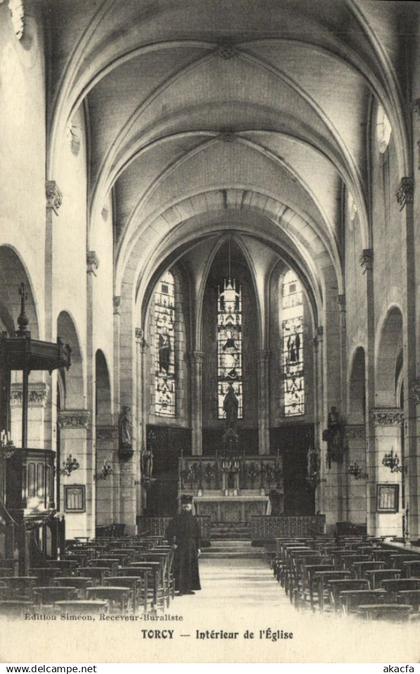 CPA TORCY Interieur de l'Église (171216)