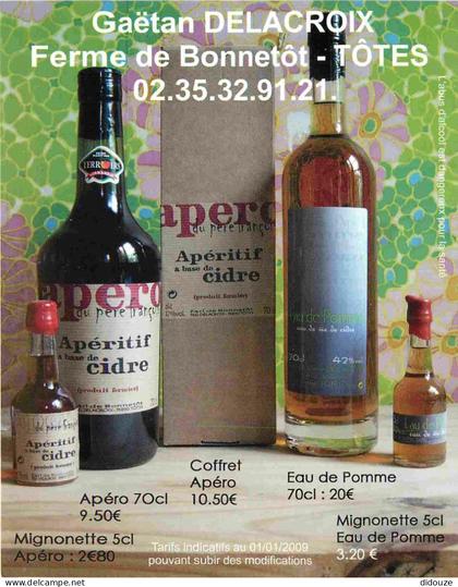 76 - Totes - Carte publicitaire Ferme de Bonnetôt - Cidre - CPM - Voir Scans Recto-Verso