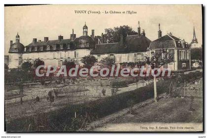 CPA Toucy Le Chateau Et I'Eglise