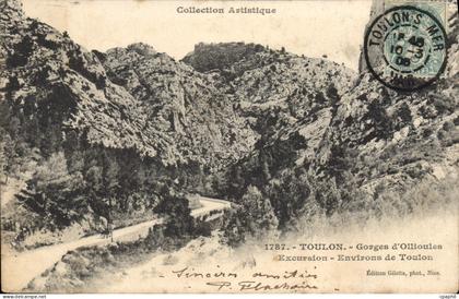 CPA Collection Artistique Toulon Gorges d'Ollioules Excursion Environs de Toulon