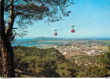 CPM Toulon Le croisement des telepheriques vue sur Toulon Ouest