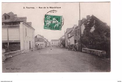 65 tournay rue de la republique cpa edit Paul Dupin cachet tournay 1910