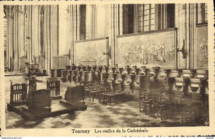 CPA Tournay Les stalles de la Cathedrale