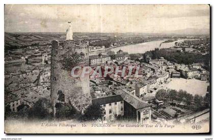 CPA Tournon Vue Generale et Tour de la Vierge