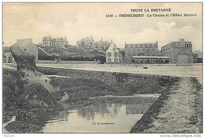 - cotes d armor - ref C727 -  trebeurden - la chaise et l hotel martret - carte  bon etat -