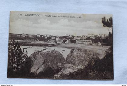 Cpa 1921, Trébeurden, Trozoul à travers les rochers du Castel, Cotes d'Armor 22