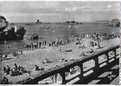 CPA TREGASTEL PLAGE DE COZ-PORS -non circulée