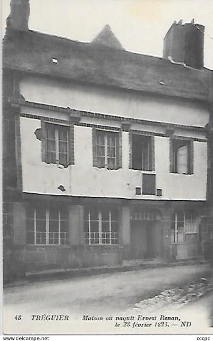 CPA Tréguier Maison où naquit Ernest Renan