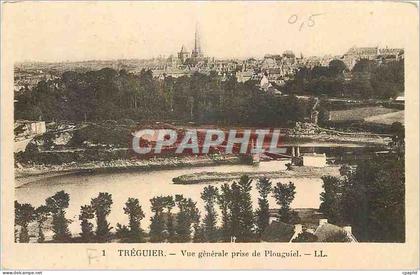 CPA Treguier Vue generale prise de Plouguiel