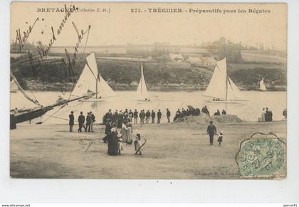 TRÉGUIER - Préparatifs pour les Régates