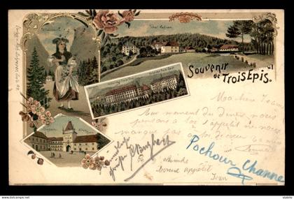 68 - TROIS-EPIS - CARTE LITHOGRAPHIQUE - HOTEL DES TROIS EPIS