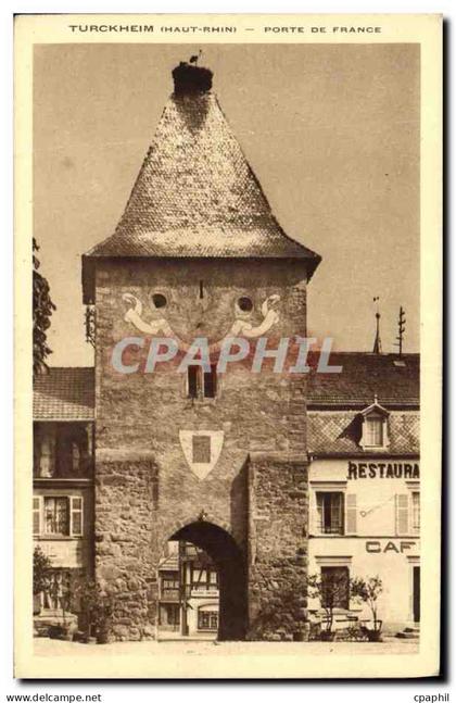 CPA Turckheim Porte De France Cigogne