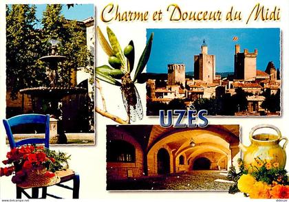 30 - Uzès - Multivues - Flamme Postale de Uzès - CPM - Voir Scans Recto-Verso