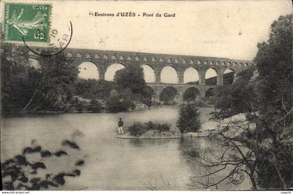 CPA Environs D'Uzes Pont Du Gard