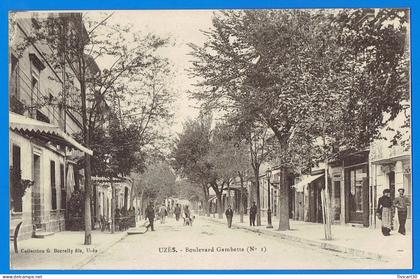 CPA GARD (30) - UZES - BOULEVARD GAMBETTA