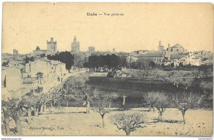 CPA UZES - Vue générale - Ed. Borrelly , Uzès