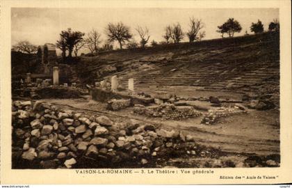 CPA Vaison La Romaine Le Theatre Vue generale
