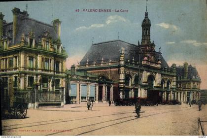 CPA Valenciennes La Gare