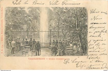 CPA VALS LES BAINS-SOURCE INTERMITTENTE