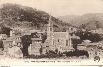 Vals les Bains CPA Vue centrale
