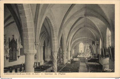 CPA Varengeville sur Mer Interieur de l eglise