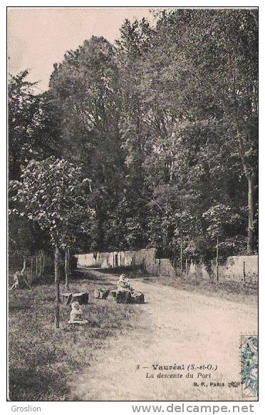 VAUREAL (S ET O) 8 LA DESCENTE DU PORT(PETITE ANIMATION) 1914