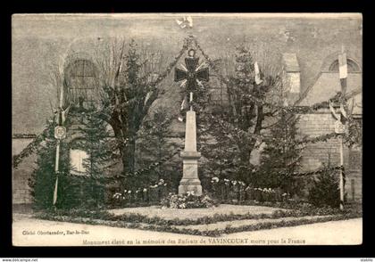 55 - VAVINCOURT - MONUMENT AUX MORTS - EDITEUR OBERLAENDER