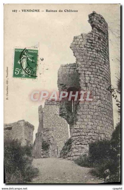 CPA Vendome Ruines du Chateau