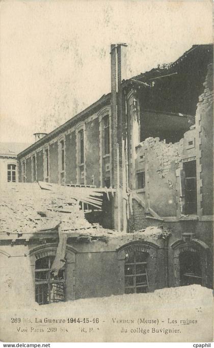 CPA VERDUN(Meuse-Les Ruines du college Buvignier
