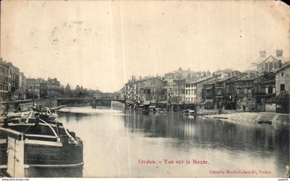 CPA Verdun Vue sue la Meuse Libeairie Martin lardvelle Verdun