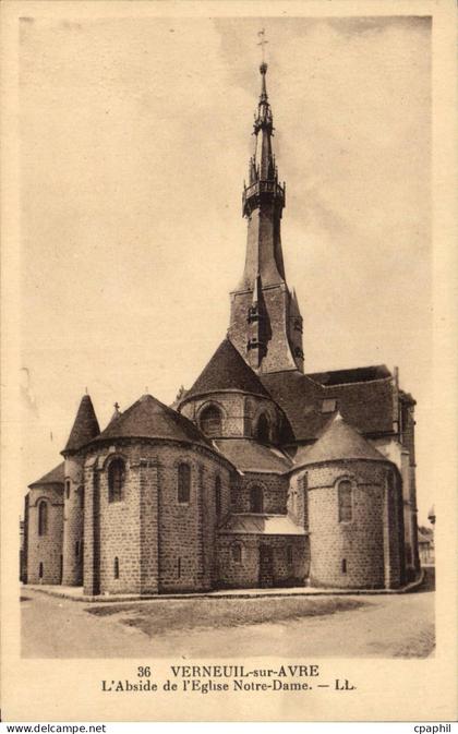 CPA Verneuil sur Avre L'abside de l'eglise Notre Dame