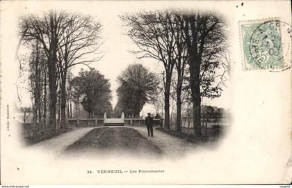 CPA Verneuil Sur Avre Les Promenades