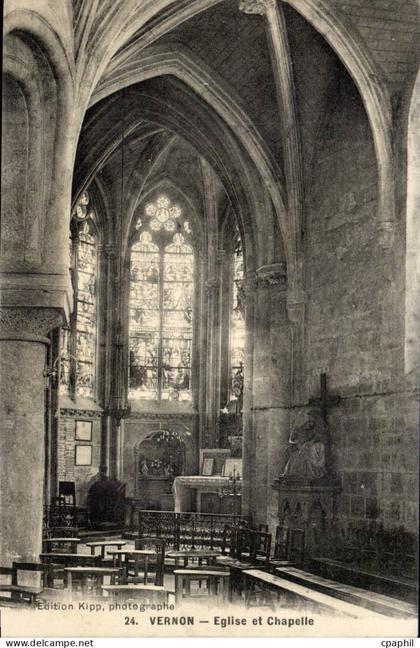 Vernon CPA Eglise et chapelle