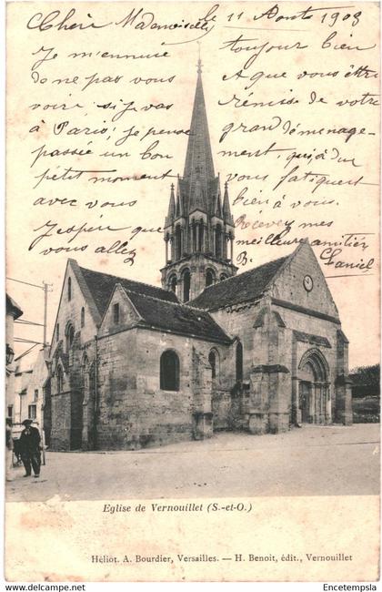 CPA Carte Postale France-Vernouillet- L'église  début 1900 VM44872+