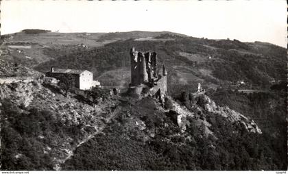 CPA Environs de Vernoux La Tourette Ruines du Vieux Chateau Feodal et la Ferme
