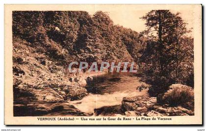 CPA Vernoux (Ardeche) Une vue sur le Gour du Ranc La Plage de Vernoux