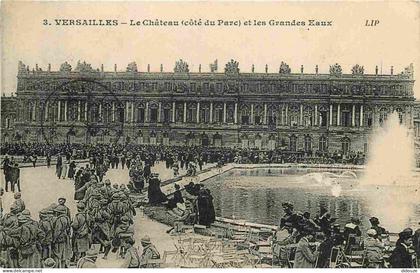 Carte Postale Ancienne - 78 - Versailles - Château de Versailles - Les Grandes Eaux - Animée - Soldats - Militaria - CPA