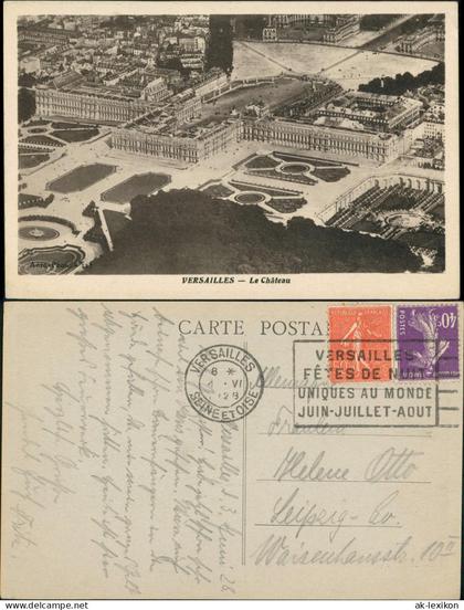 CPA Versailles Luftbild Schloss 1928