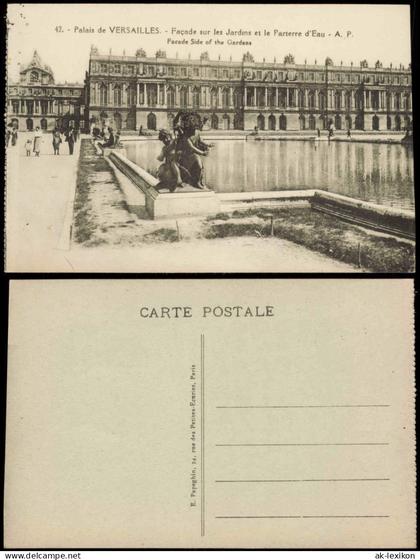 Versailles Palais de VERSAILLES Façade sur les Jardins et le Parterre d'Eau 1910