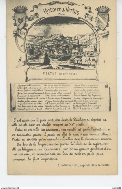 VERTUS - HISTOIRE DE VERTUS - Vertus au XVème Siècle