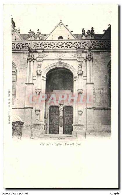 CPA Vetheuil Eglise Portail Sud