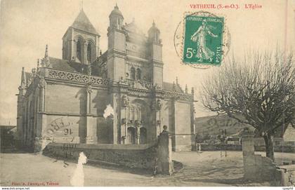 CPA Vetheuil(s et o) l eglise